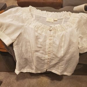 Maeve peasant button down blouse, NWT, sz 12